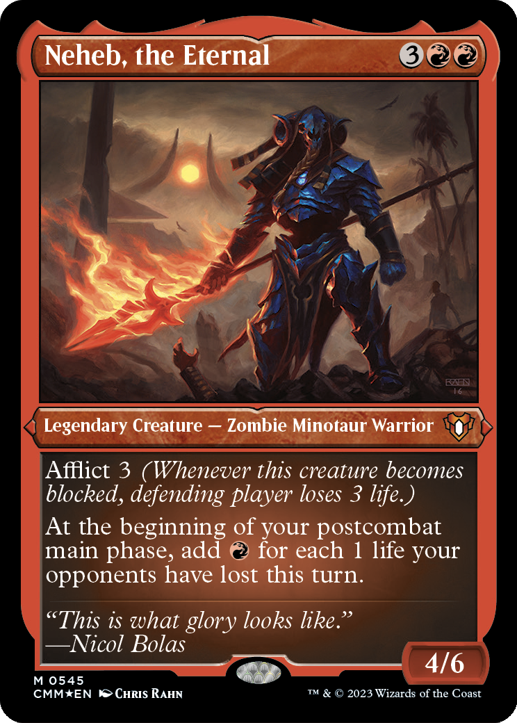 Neheb, the Eternal (Foil Etched) (CMM-545) [Commander Masters] Foil