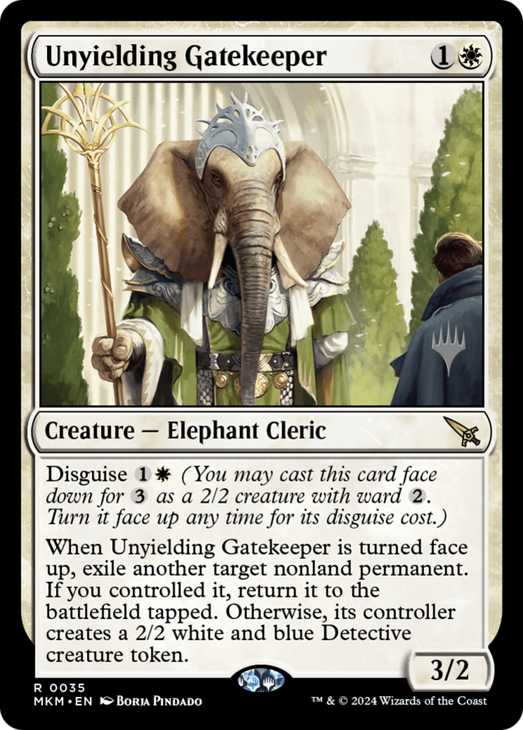 Unyielding Gatekeeper (PPMKM-35P) [Murders at Karlov Manor Promos]