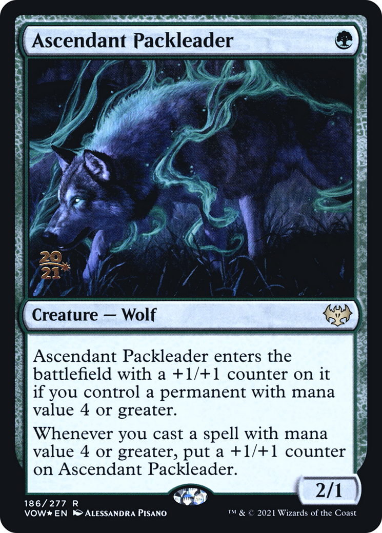 Ascendant Packleader (PRE-186) [Innistrad: Crimson Vow Promos] Foil