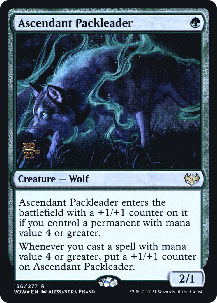 Ascendant Packleader (PRE-186S) [Innistrad: Crimson Vow Promos] Foil