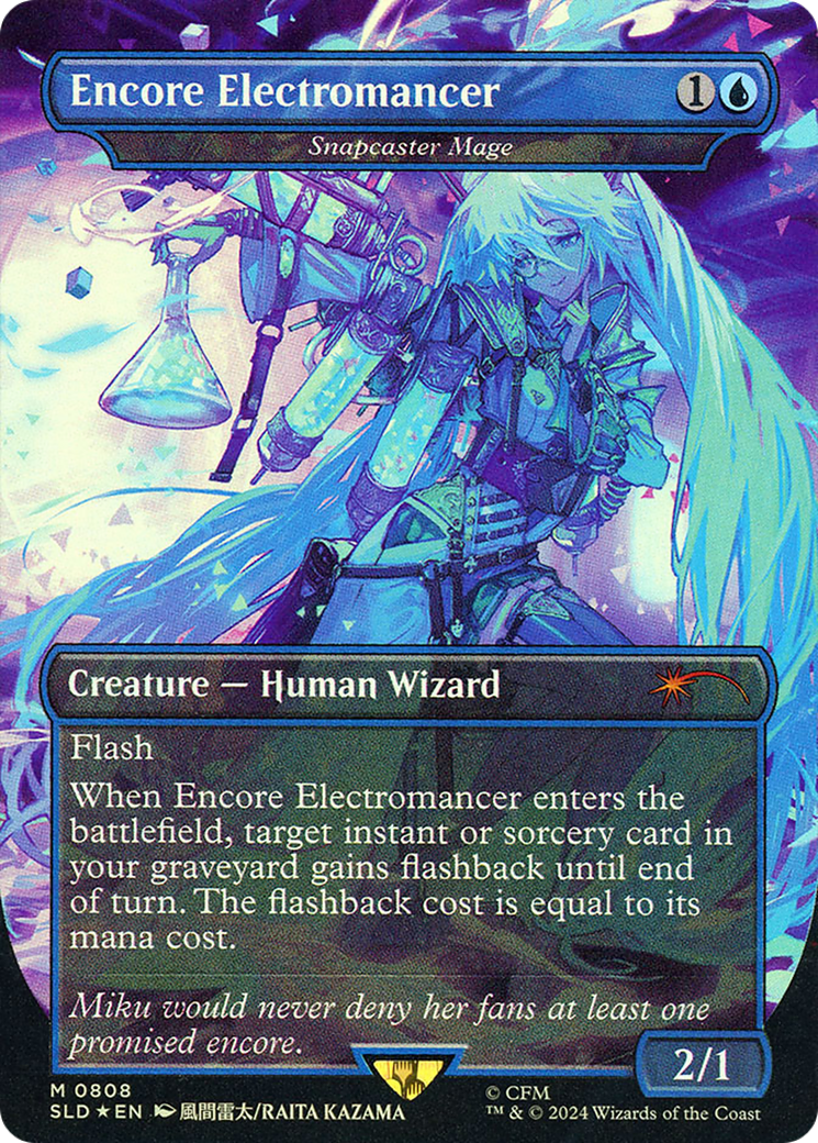 Encore Electromancer - Snapcaster Mage (SLD-808) (Borderless) [Secret Lair Drop]