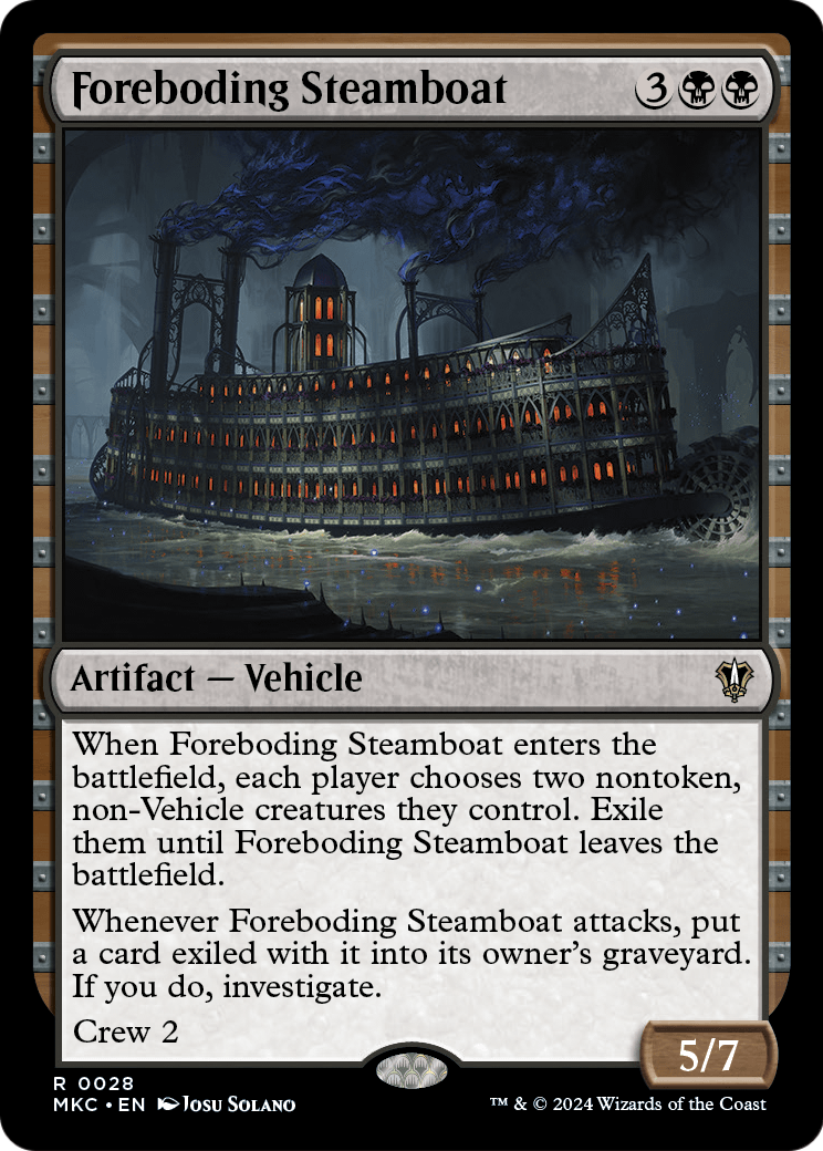Foreboding Steamboat (MKC-028) [Murders at Karlov Manor Commander]