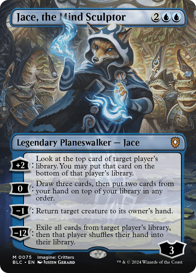 Jace, the Mind Sculptor (BLC-075) [Bloomburrow Commander] (Borderless) Foil