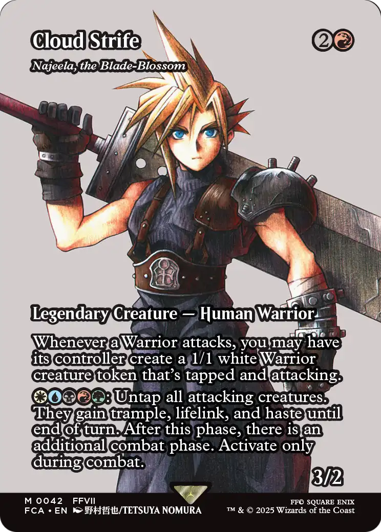 Cloud Strife - Najeela, the Blade-Blossom (Showcase) (FCA-042) (Borderless) [FINAL FANTASY: Through the Ages]