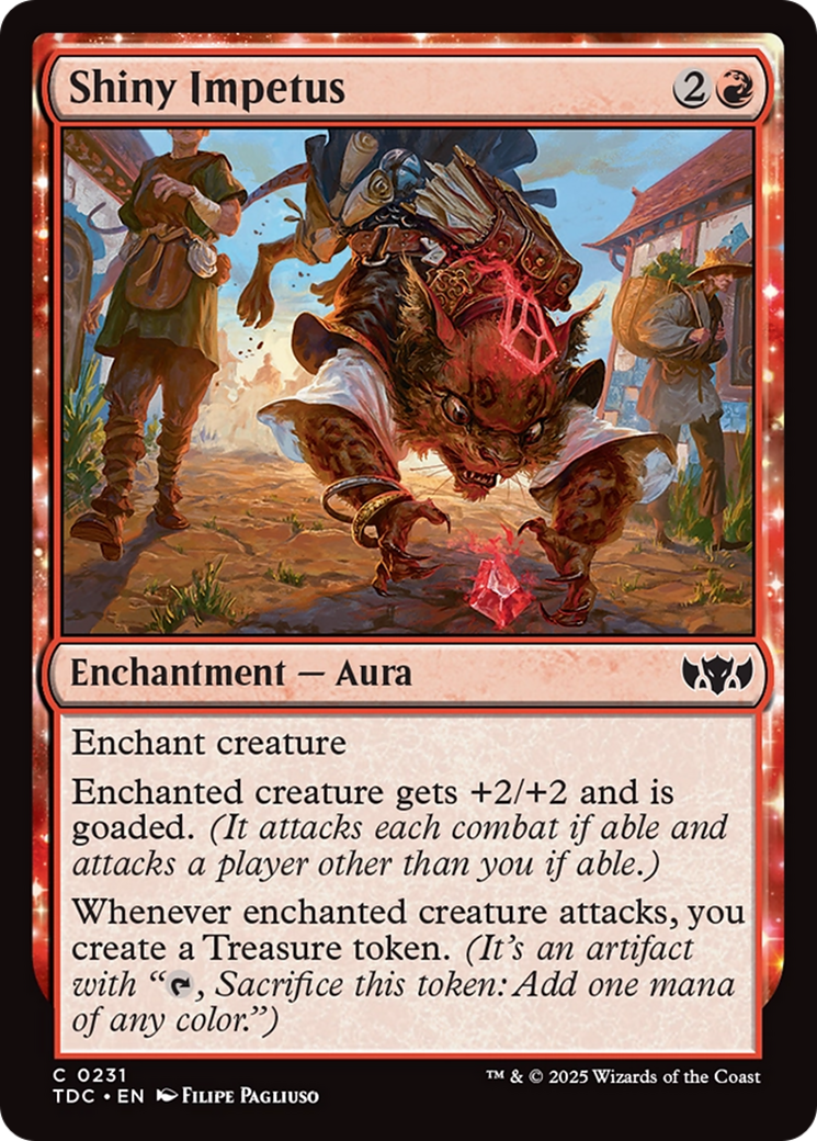 Shiny Impetus (TDC-231) [Commander: Tarkir: Dragonstorm]: (enchantment)