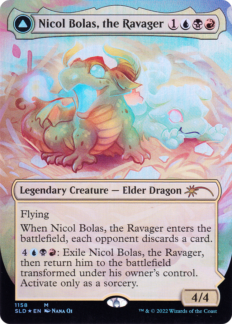 Nicol Bolas, the Ravager (SLD-1158) (Borderless) [Secret Lair Drop] Foil