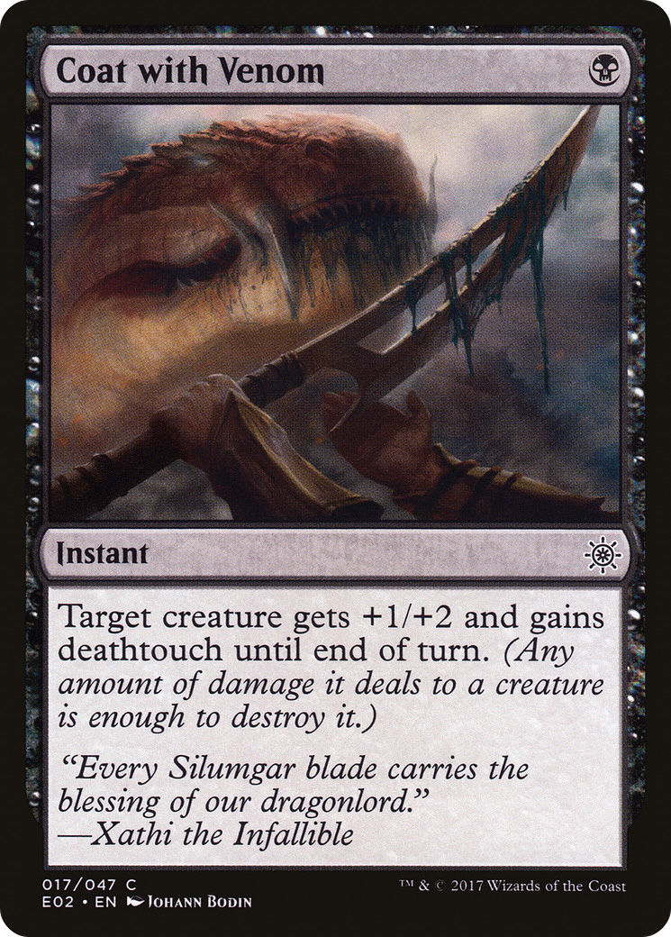 Coat with Venom (E02-017) [Explorers of Ixalan]