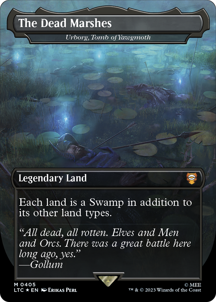 The Dead Marshes - Urborg, Tomb of Yawgmoth (Surge Foil) (LTC-405) [Tales of Middle-earth Commander] / The Dead Marshes (Borderless) Foil
