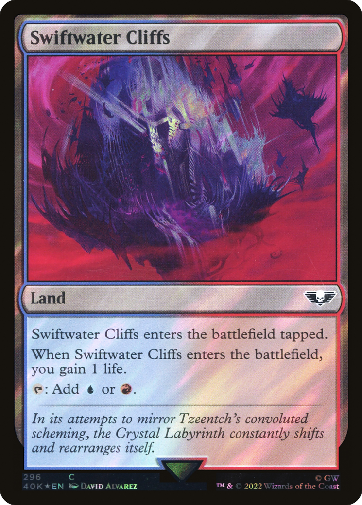 Swiftwater Cliffs (Surge Foil) (40K-296) [Warhammer 40,000 Commander] Foil
