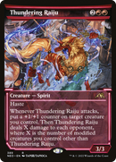 Thundering Raiju (Showcase) (NEO-389) [Kamigawa: Neon Dynasty]