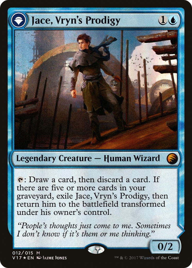 Jace, Vryn's Prodigy // Jace, Telepath Unbound (V17-012) [From the Vault: Transform]: (originpwdfc) Foil