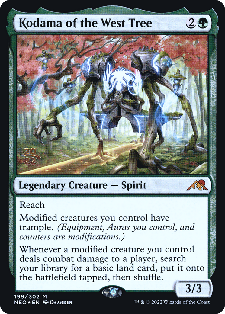 Kodama of the West Tree (PRE-199) [Kamigawa: Neon Dynasty Promos] Foil