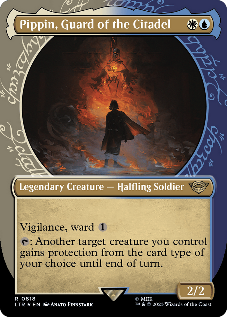 Pippin, Guard of the Citadel (LTR-818) [The Lord of the Rings: Tales of Middle-earth]: (Showcase) (Borderless) Foil