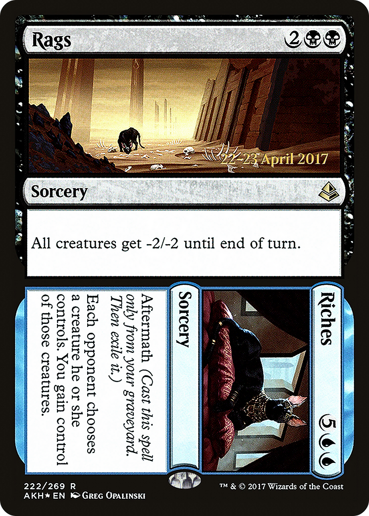 Rags // Riches (PRE-222S) [Amonkhet Promos] Foil