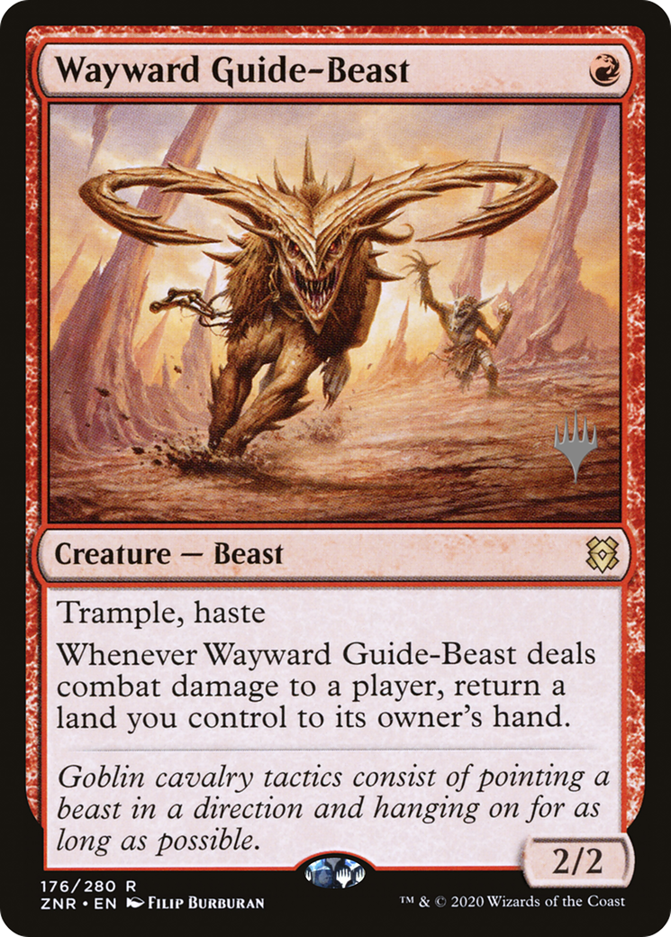Wayward Guide-Beast (PPZNR-176P) [Zendikar Rising Promos] Foil