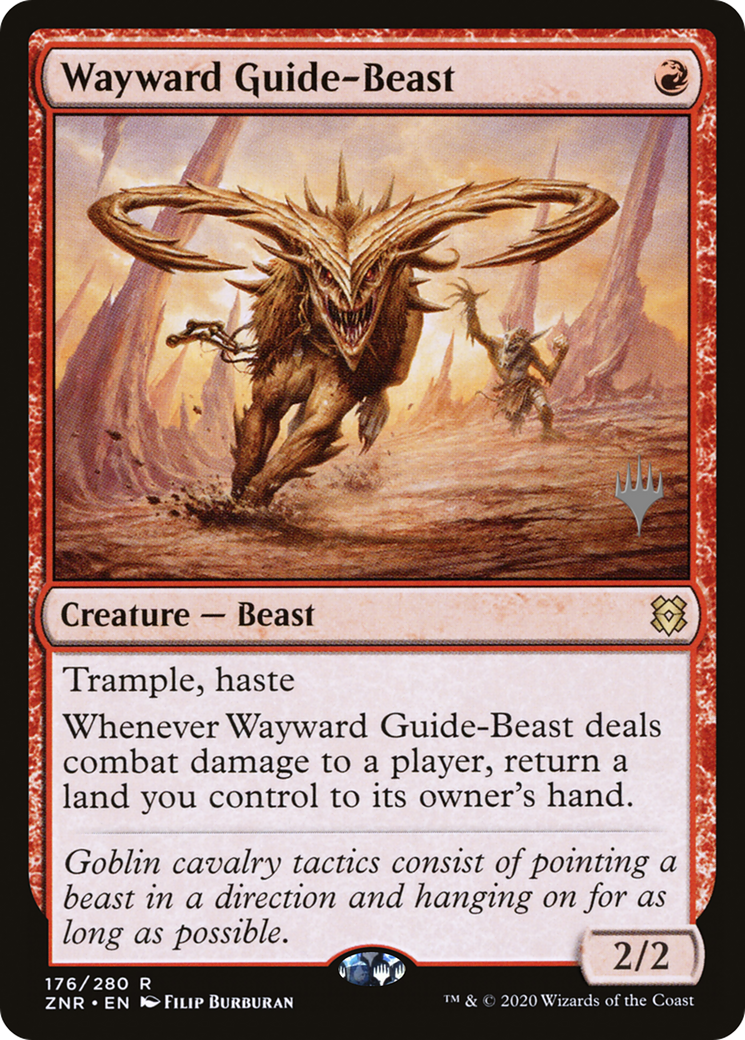 Wayward Guide-Beast (PPZNR-176P) [Promo Pack: Zendikar Rising Promos]