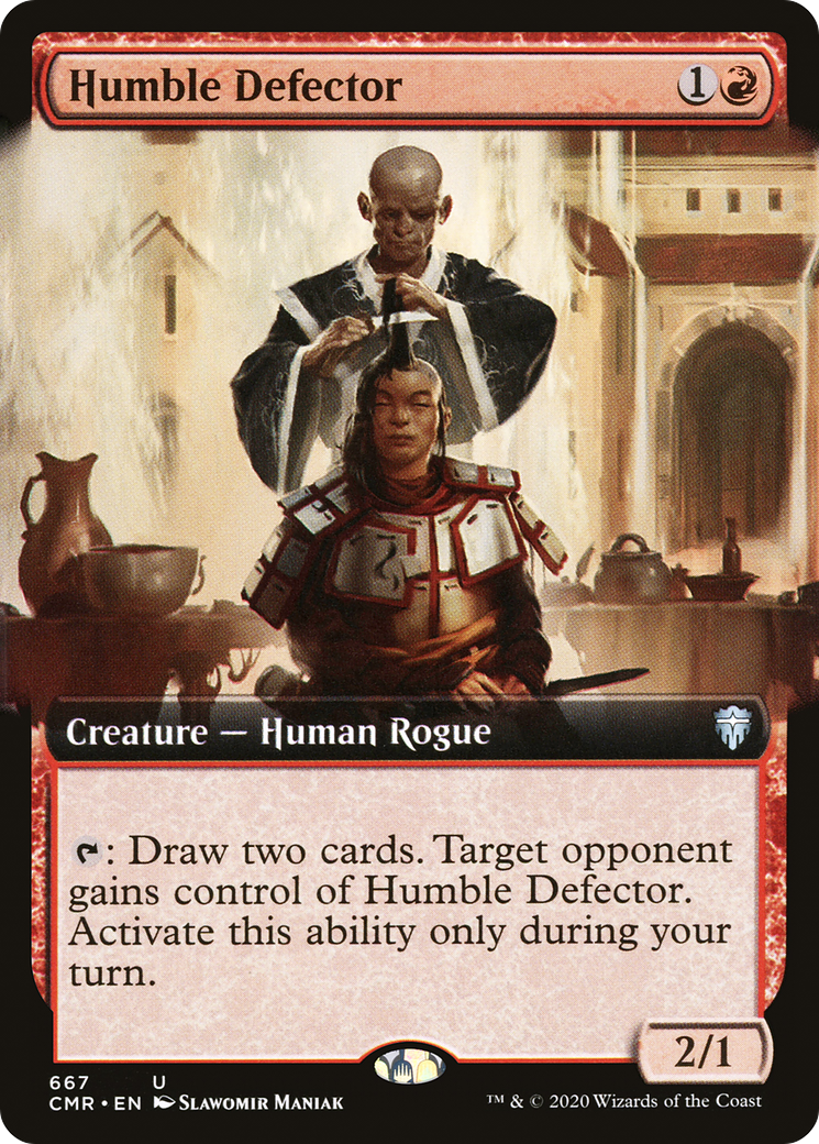 Humble Defector (CMR-667) [Commander Legends]: (Extended Art) Foil