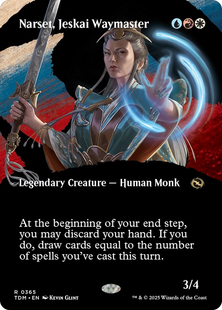 Narset, Jeskai Waymaster (TDM-365) [Tarkir: Dragonstorm]: (Showcase) (Borderless) Foil
