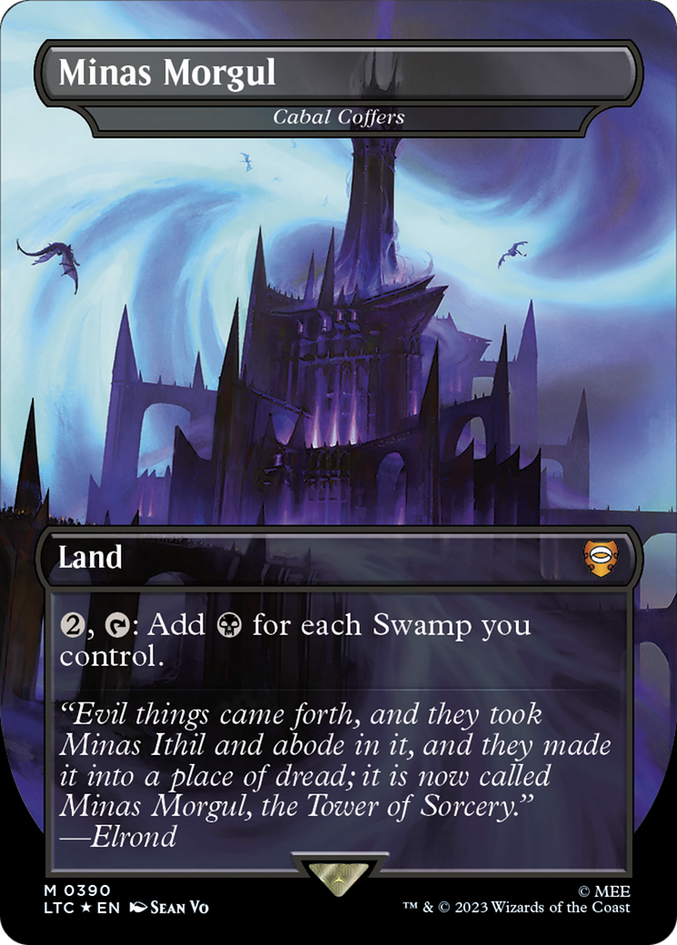 Minas Morgul - Cabal Coffers (Surge Foil) (LTC-390) [Tales of Middle-earth Commander] / Minas Morgul (Borderless) Foil