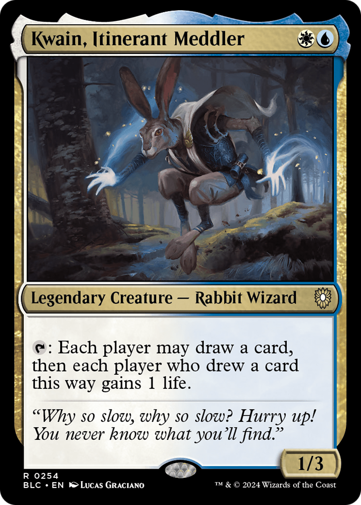 Kwain, Itinerant Meddler (BLC-254) [Bloomburrow Commander]