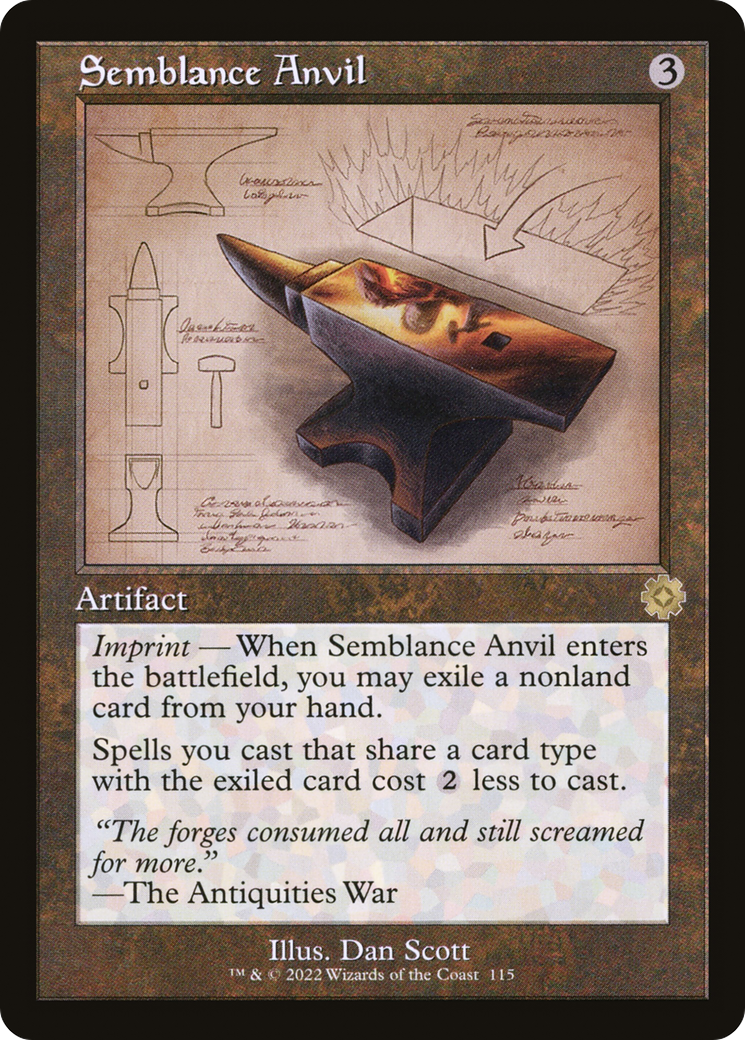 Semblance Anvil (Schematic) (BRR-115) [The Brothers' War Retro Artifacts]