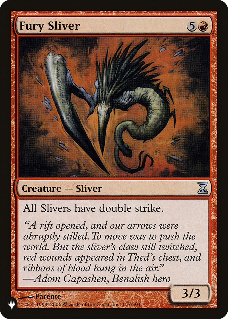 Fury Sliver (LIST-TSP-157) [The List]