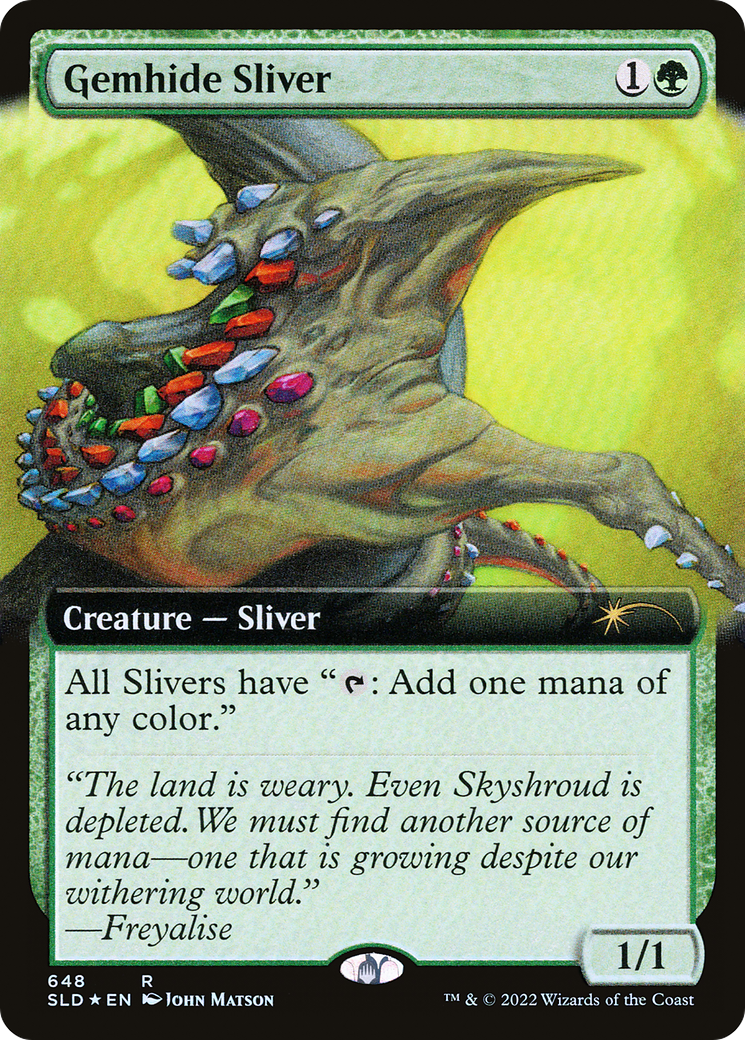 Gemhide Sliver (Extended Art) (SLD-648) [Secret Lair Drop] Foil