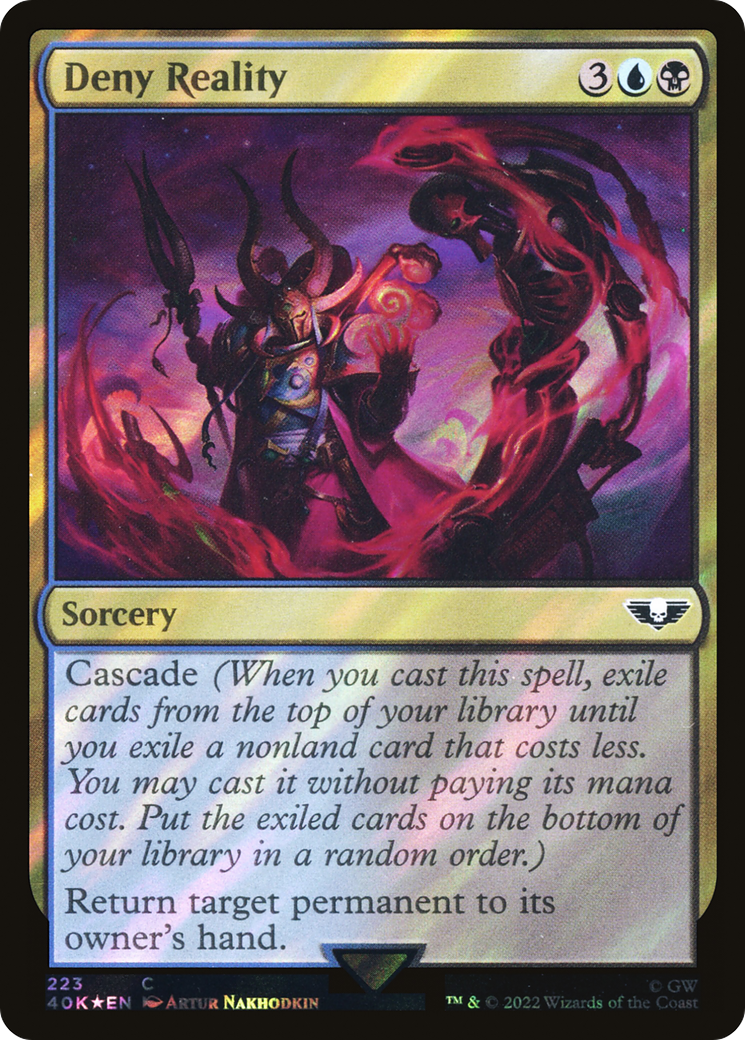 Deny Reality (Surge Foil) (40K-223) [Warhammer 40,000 Commander] Foil