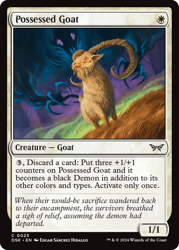 Possessed Goat (DSK-025) [Duskmourn: House of Horror]