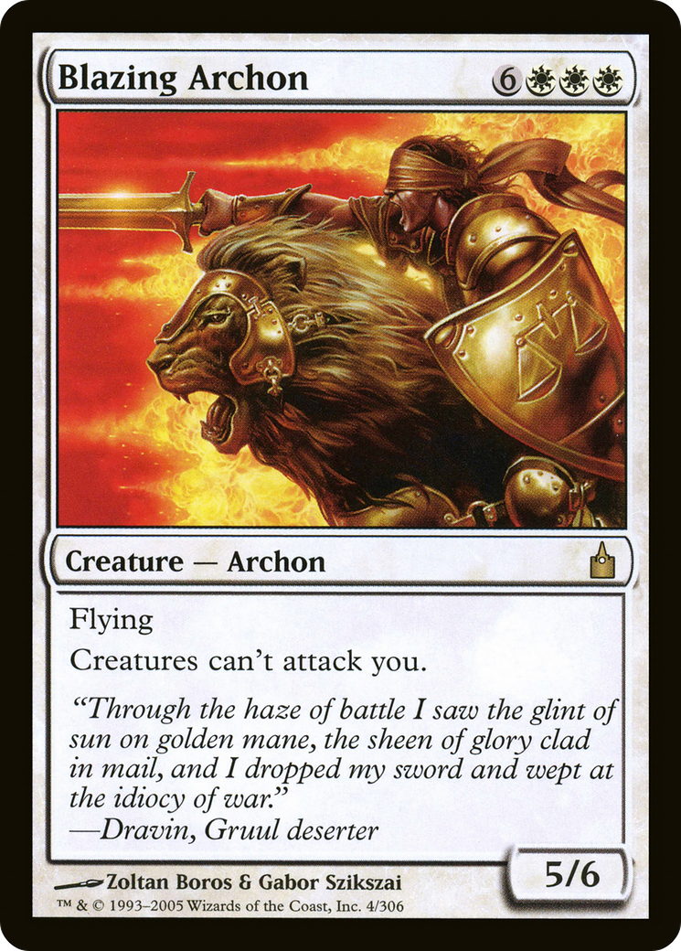 Blazing Archon (RAV-004) [Ravnica: City of Guilds] Foil