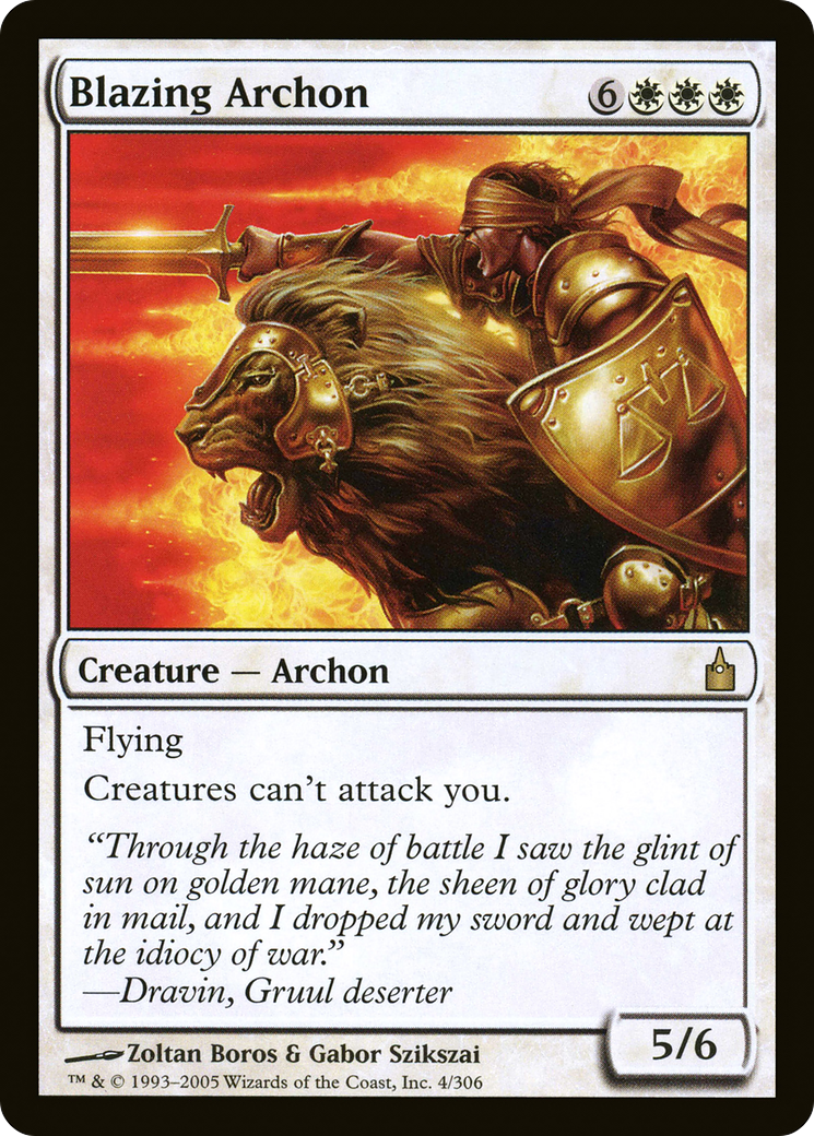Blazing Archon (RAV-004) [Ravnica: City of Guilds] Foil