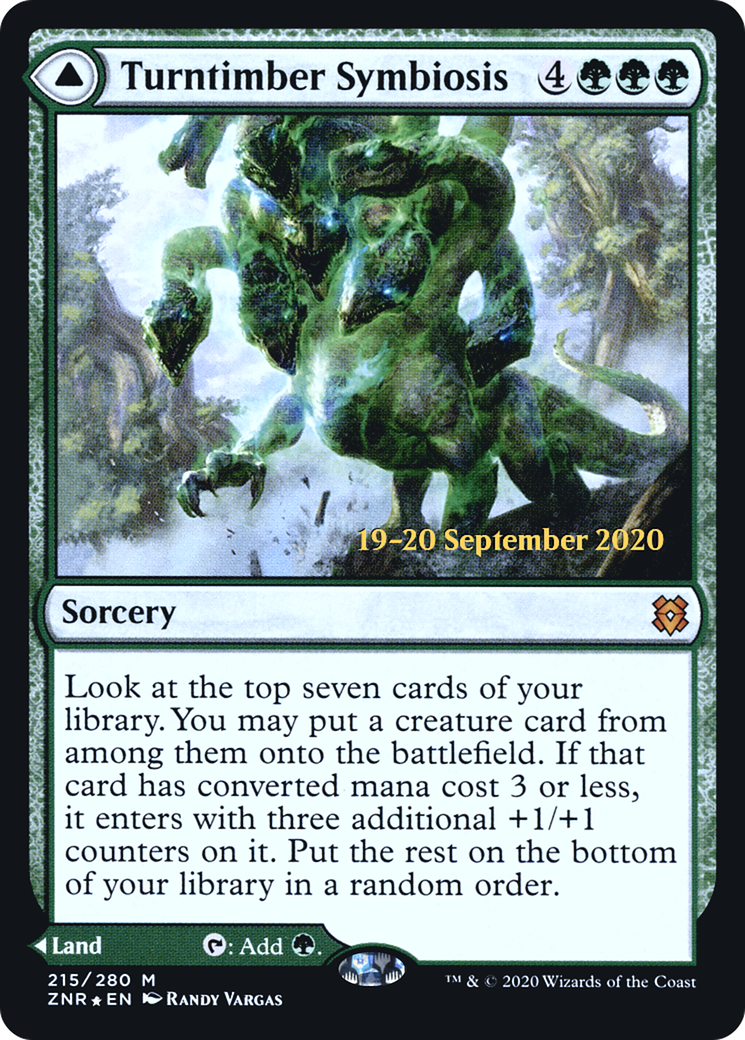Turntimber Symbiosis // Turntimber, Serpentine Wood (PRE-215S) [Zendikar Rising Promos] Foil