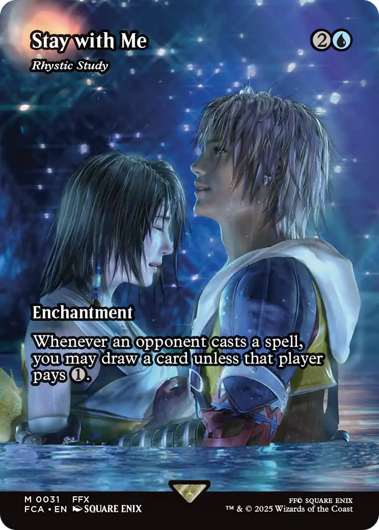 Stay with Me - Rhystic Study (Showcase) (FCA-031) [FINAL FANTASY: Through the Ages] / Stay with Me (Borderless) Foil