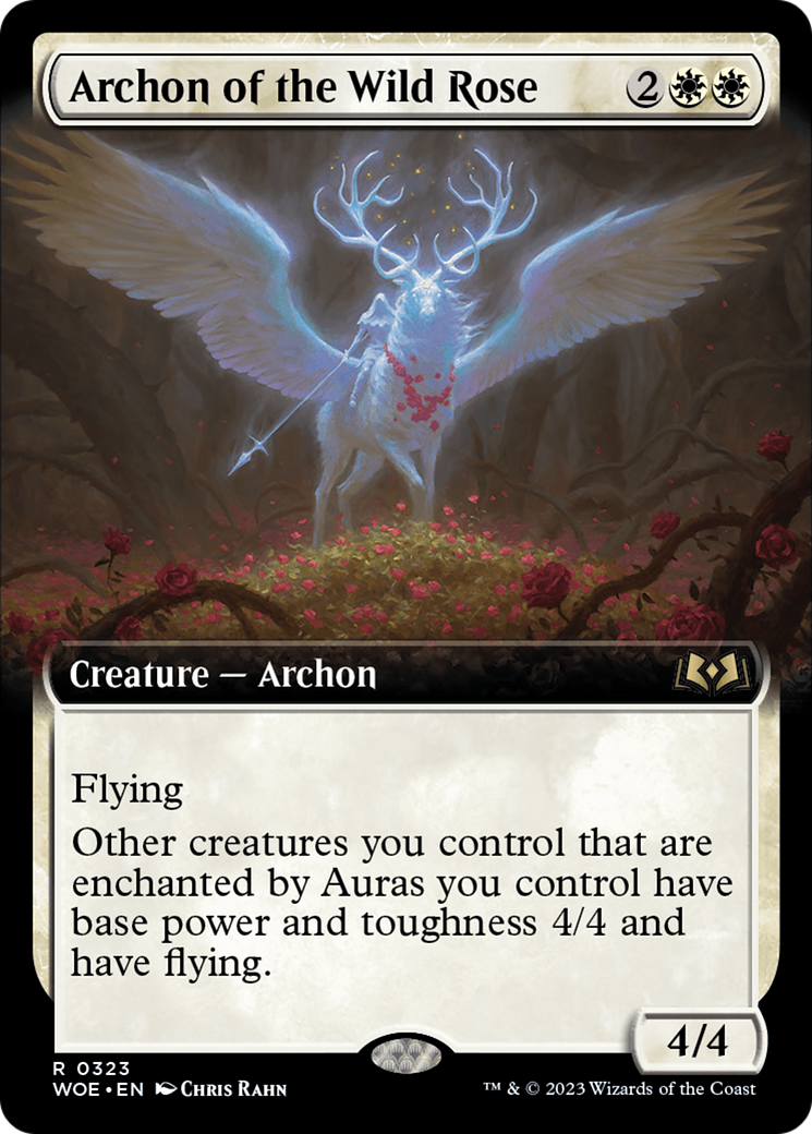 Archon of the Wild Rose (WOE-323) [Wilds of Eldraine]: (Extended Art)