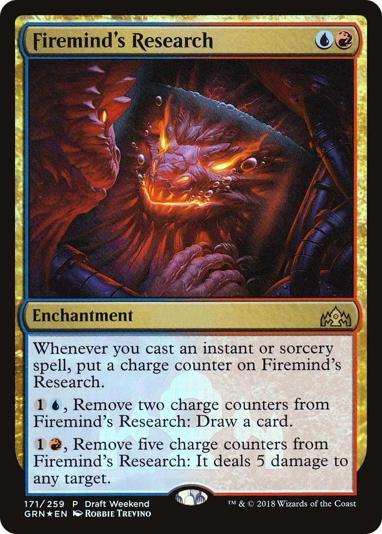Firemind's Research (LARP-171) [Guilds of Ravnica Promos] Foil