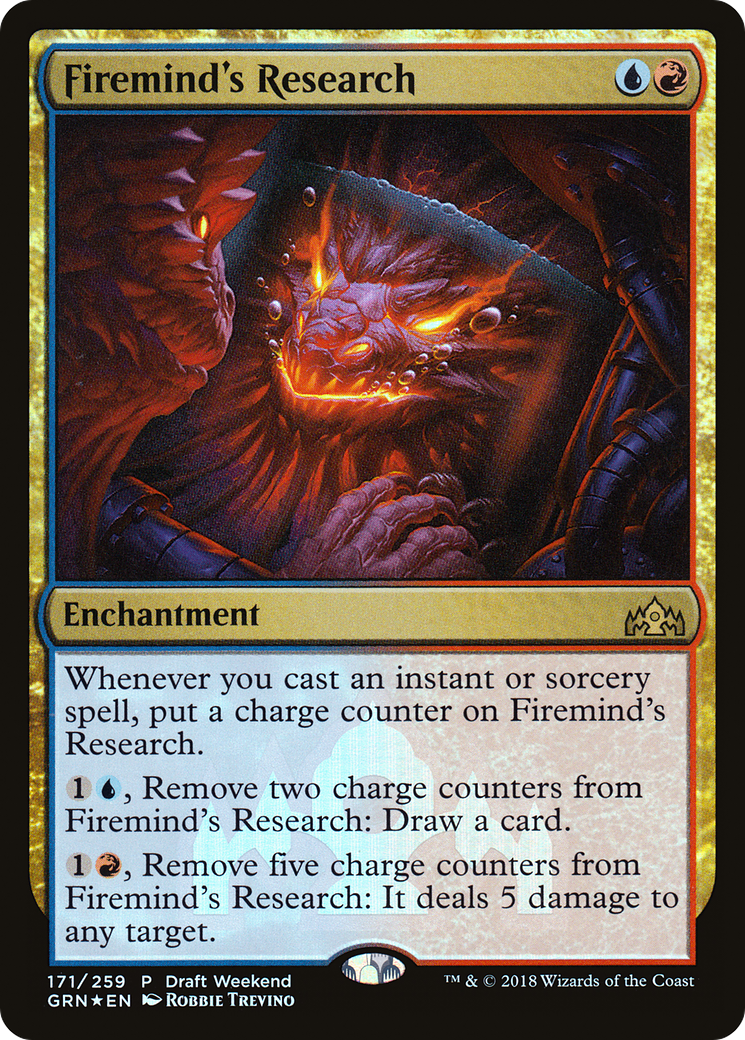Firemind's Research (Draft Weekend) (LARP-171) [Guilds of Ravnica Promos] Foil