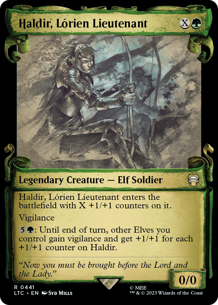 Haldir, Lorien Lieutenant (Showcase Scrolls) (LTC-441) [Tales of Middle-earth Commander]