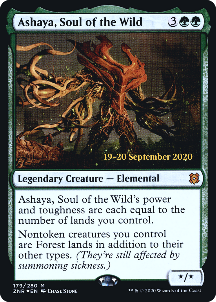 Ashaya, Soul of the Wild (PRE-179S) [Zendikar Rising Promos] Foil
