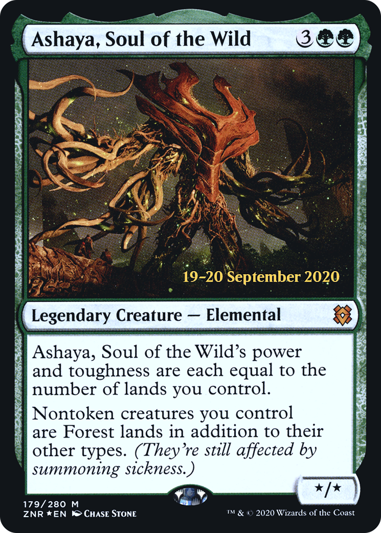 Ashaya, Soul of the Wild (PRE-179S) [Zendikar Rising Promos] Foil