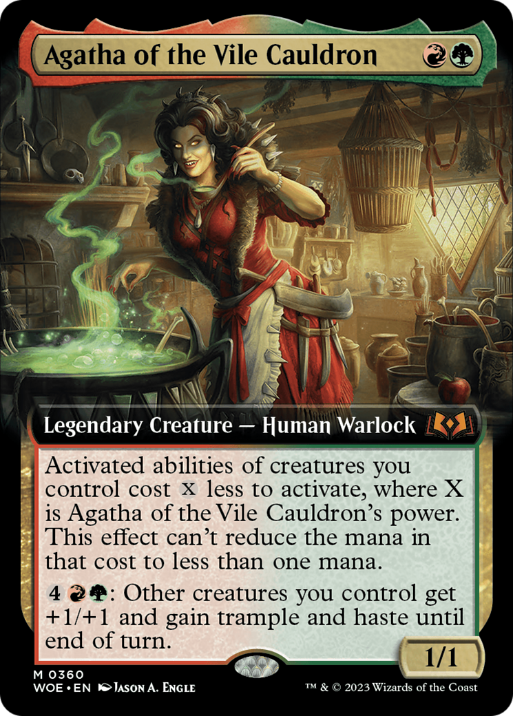 Agatha of the Vile Cauldron (WOE-360) [Wilds of Eldraine]: (Extended Art) Foil