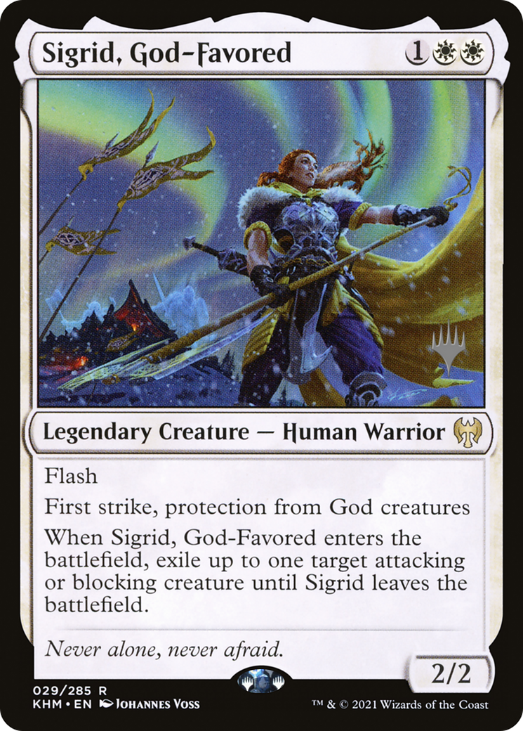 Sigrid, God-Favored (PPKHM-29P) [Promo Pack: Kaldheim Promos]