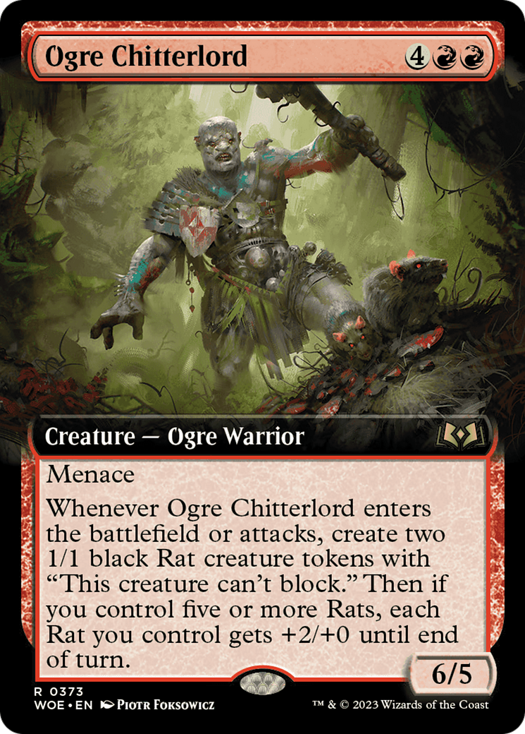 Ogre Chitterlord (WOE-373) [Wilds of Eldraine]: (Extended Art)
