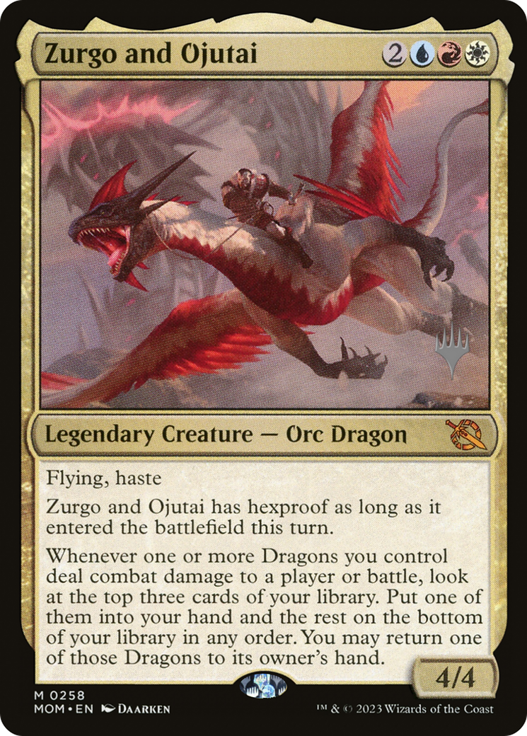 Zurgo and Ojutai (PPMOM-258P) [March of the Machine Promos] Foil