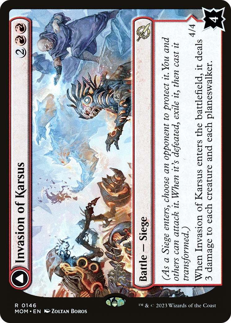 Invasion of Karsus // Refraction Elemental (PRE-146S) [March of the Machine Promos] Foil