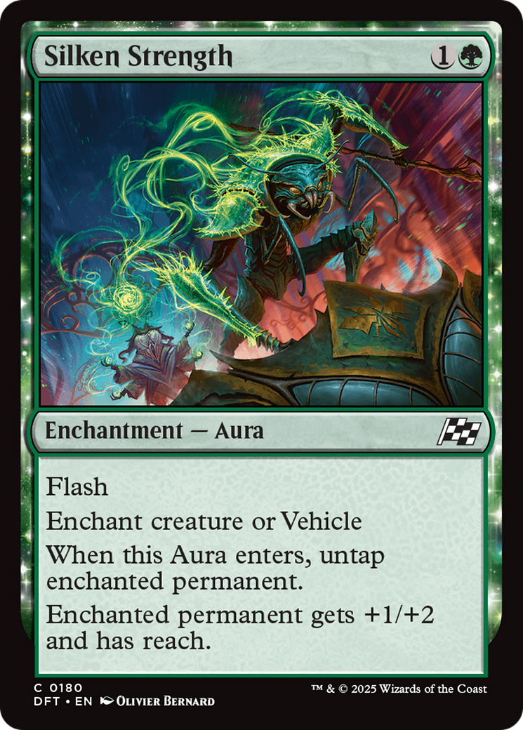 Silken Strength (DFT-180) [Aetherdrift]: (enchantment) Foil