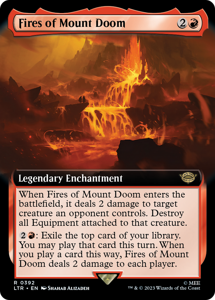 Fires of Mount Doom (LTR-392) [The Lord of the Rings: Tales of Middle-earth]: (Extended Art) Foil