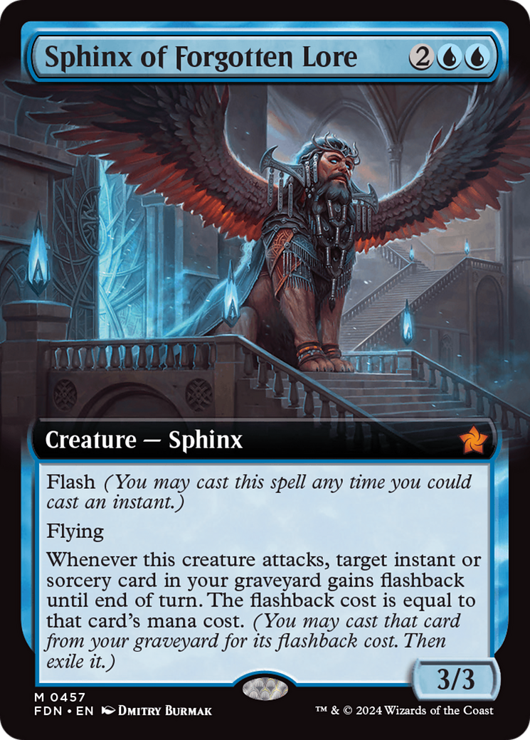 Sphinx of Forgotten Lore (FDN-457) [Foundations]: (Extended Art) Foil