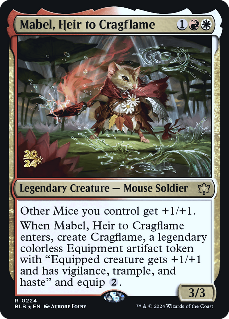 Mabel, Heir to Cragflame (PRE-224) [Bloomburrow Promos] Foil