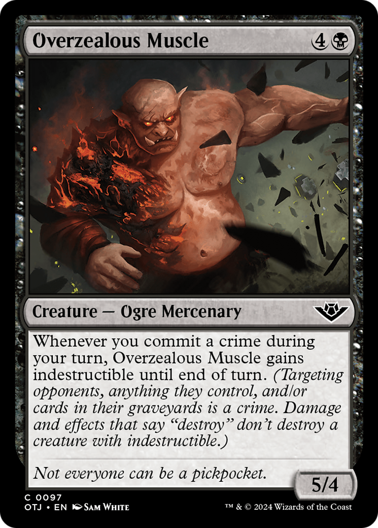 Overzealous Muscle (OTJ-097) [Outlaws of Thunder Junction] Foil
