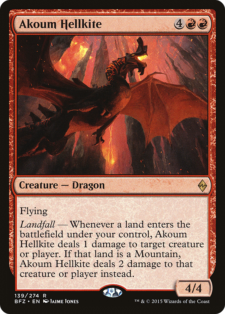 Akoum Hellkite (BFZ-139) [Battle for Zendikar]